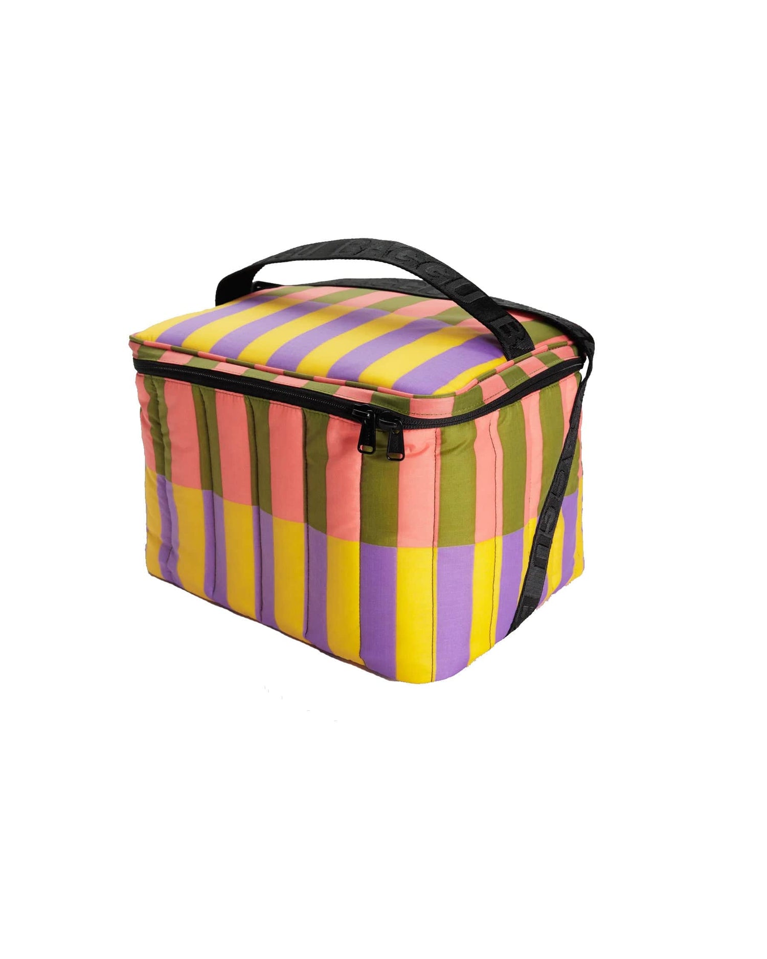 Sunset Quilt Stripe Custom Baggu Puffy Cooler Bag