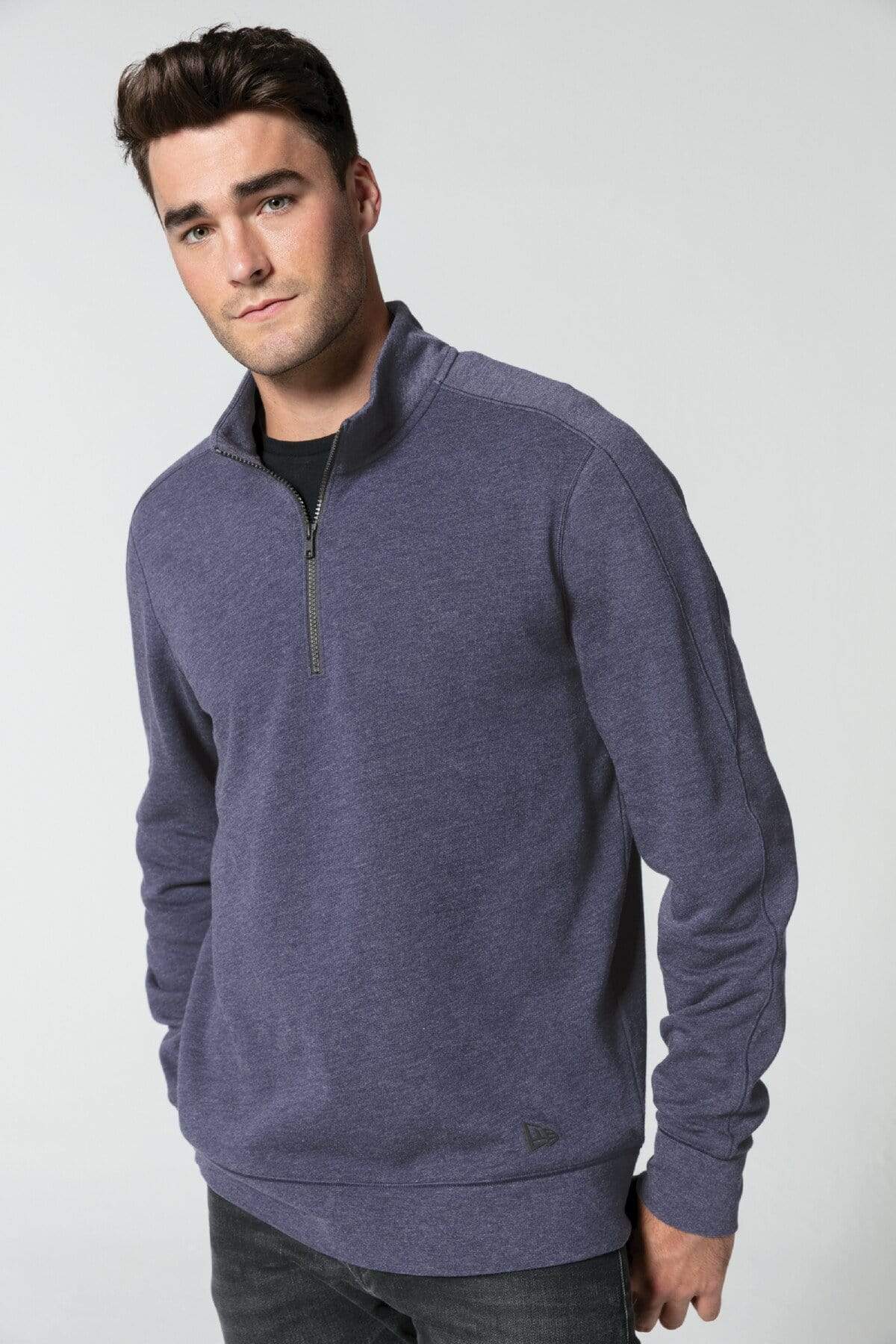 True Navy Heather / XS Custom Tri-Blend Fleece 1/4-Zip Pullover