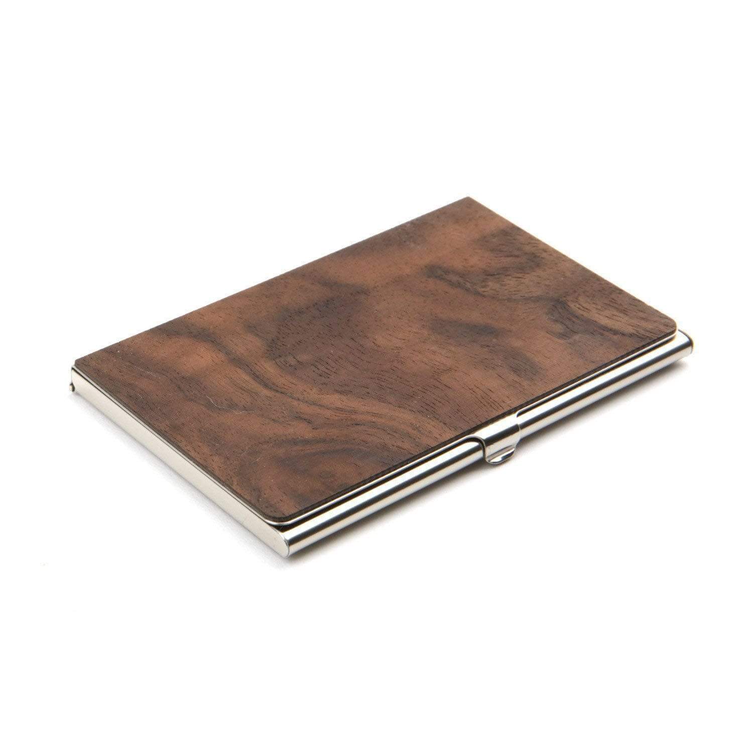 Walnut Burl Custom Premium Wood Business Card Holder