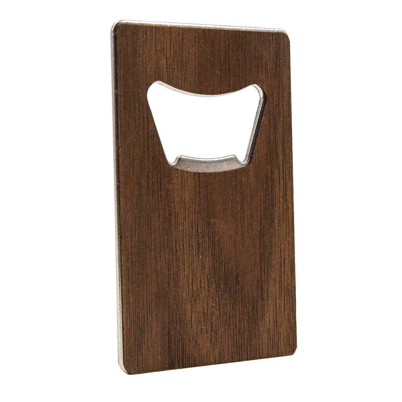 Walnut Custom Wood Credit Card Bottle Opener