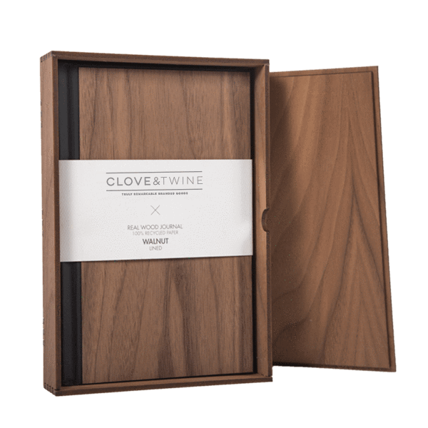 Walnut Custom Wood Journal Box + Journal