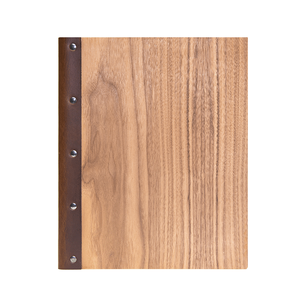 Walnut / Mini Custom Wood Padfolio