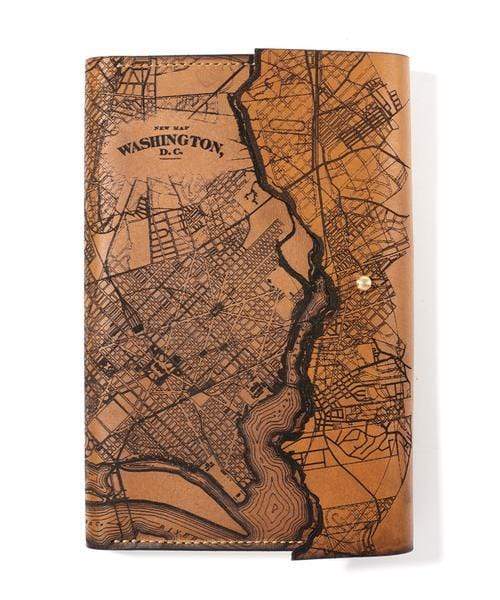 Washington DC Custom Leather Map Journals