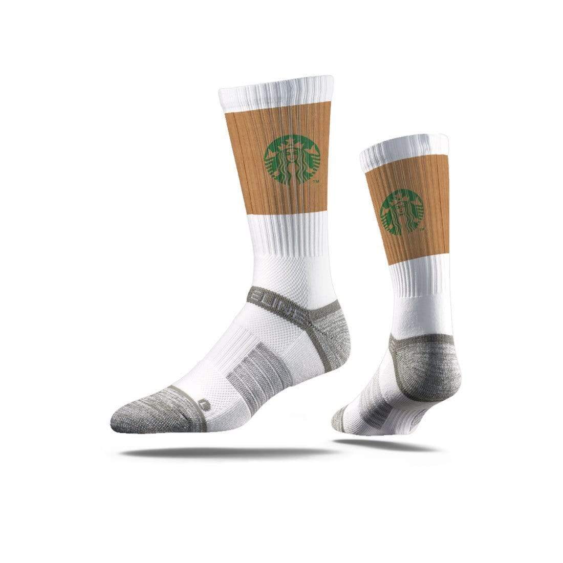 White / Crew Custom Custom Printed Premium Socks