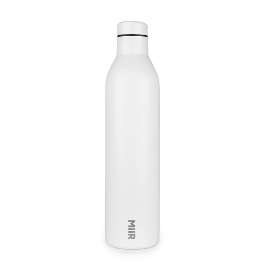White Custom MiiR 750ml Wine Bottle