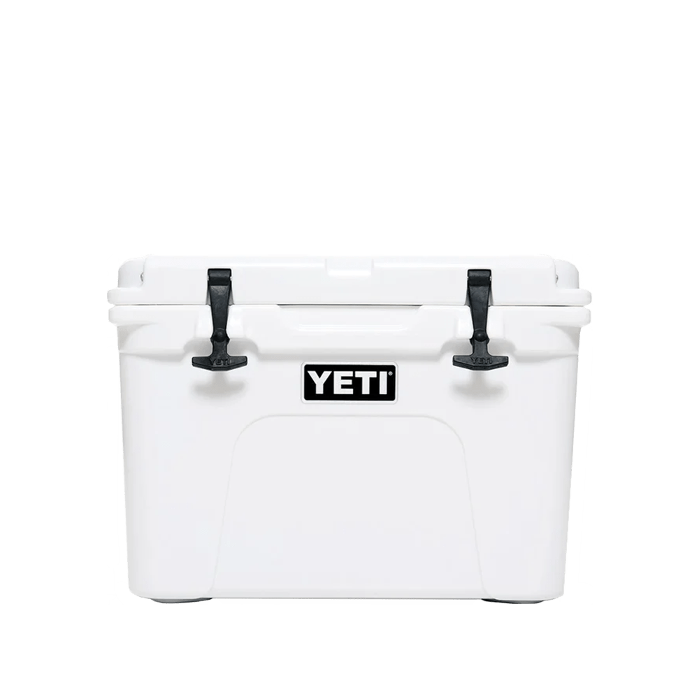 White Custom YETI Tundra 35 Hard Cooler
