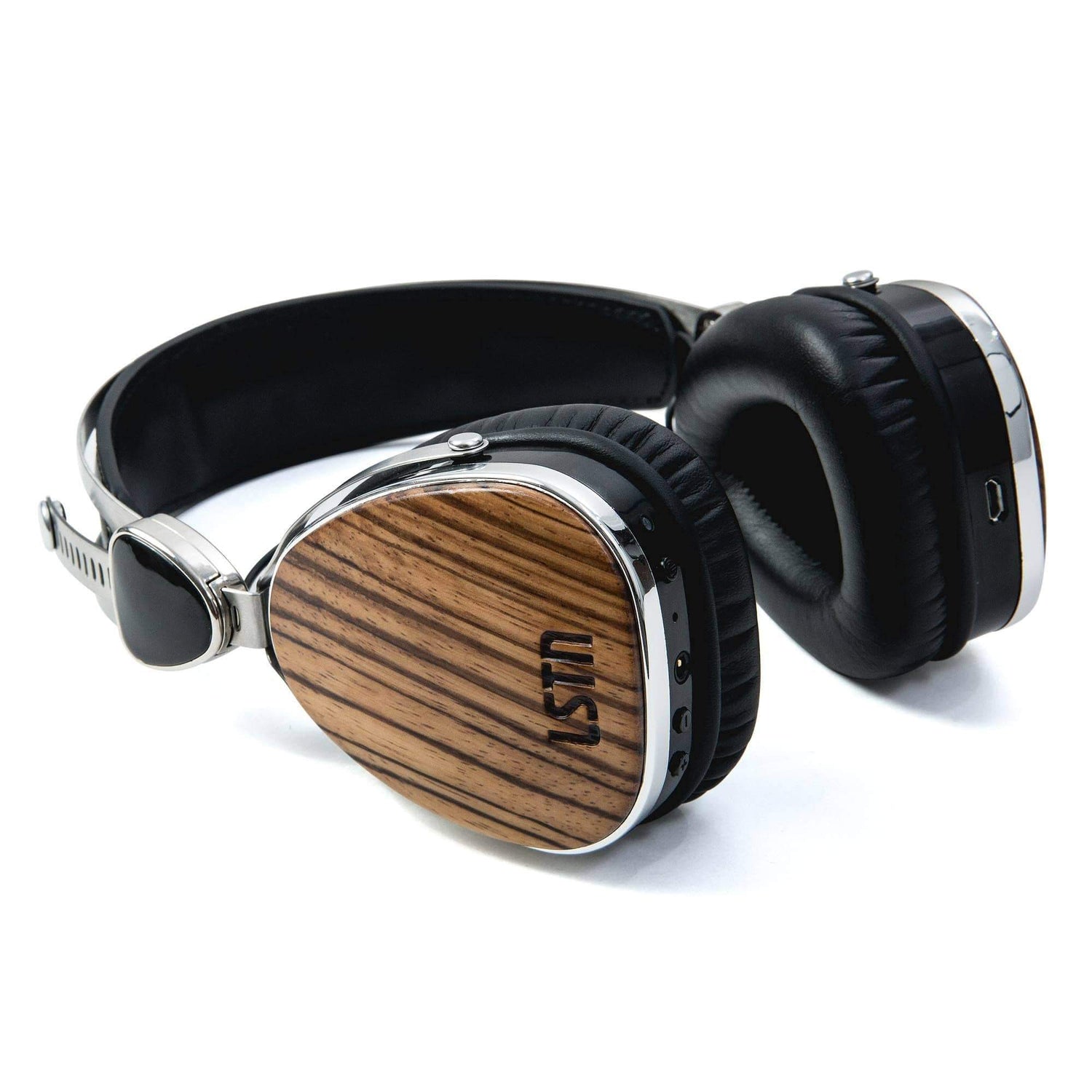 Wireless / Zebra Custom The Troubadour Wood Headphones