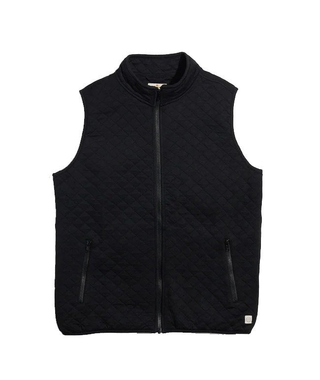 XS / Black Custom Marine Layer Men's Corbet Full Zip Vest