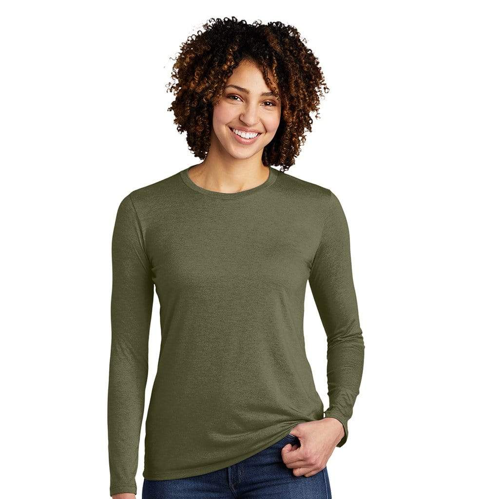 Allmade Women's Tri-Blend Long Sleeve Crewneck Shirt